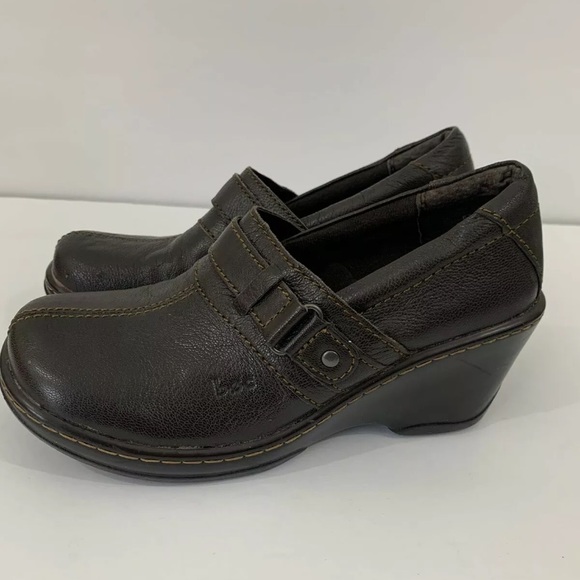 Born Concept Brown Leather Clog Shoe Size 6.5 - Picture 3 of 8